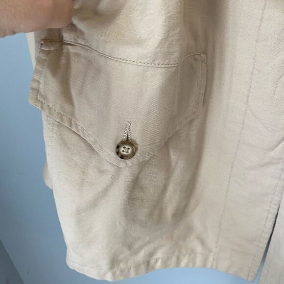 Karen Kane lightweight classic Safari style front pocket trenchcoat unlined - Picture 3 of 6